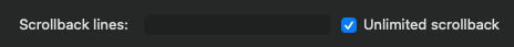 iTerm scrollback lines configuration