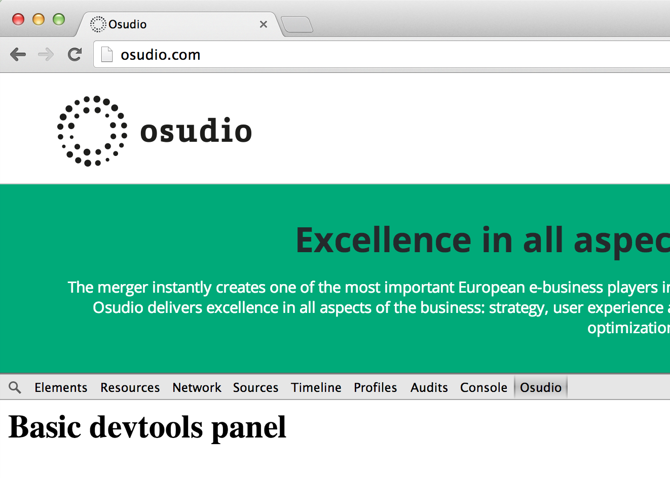 Osudio devtools