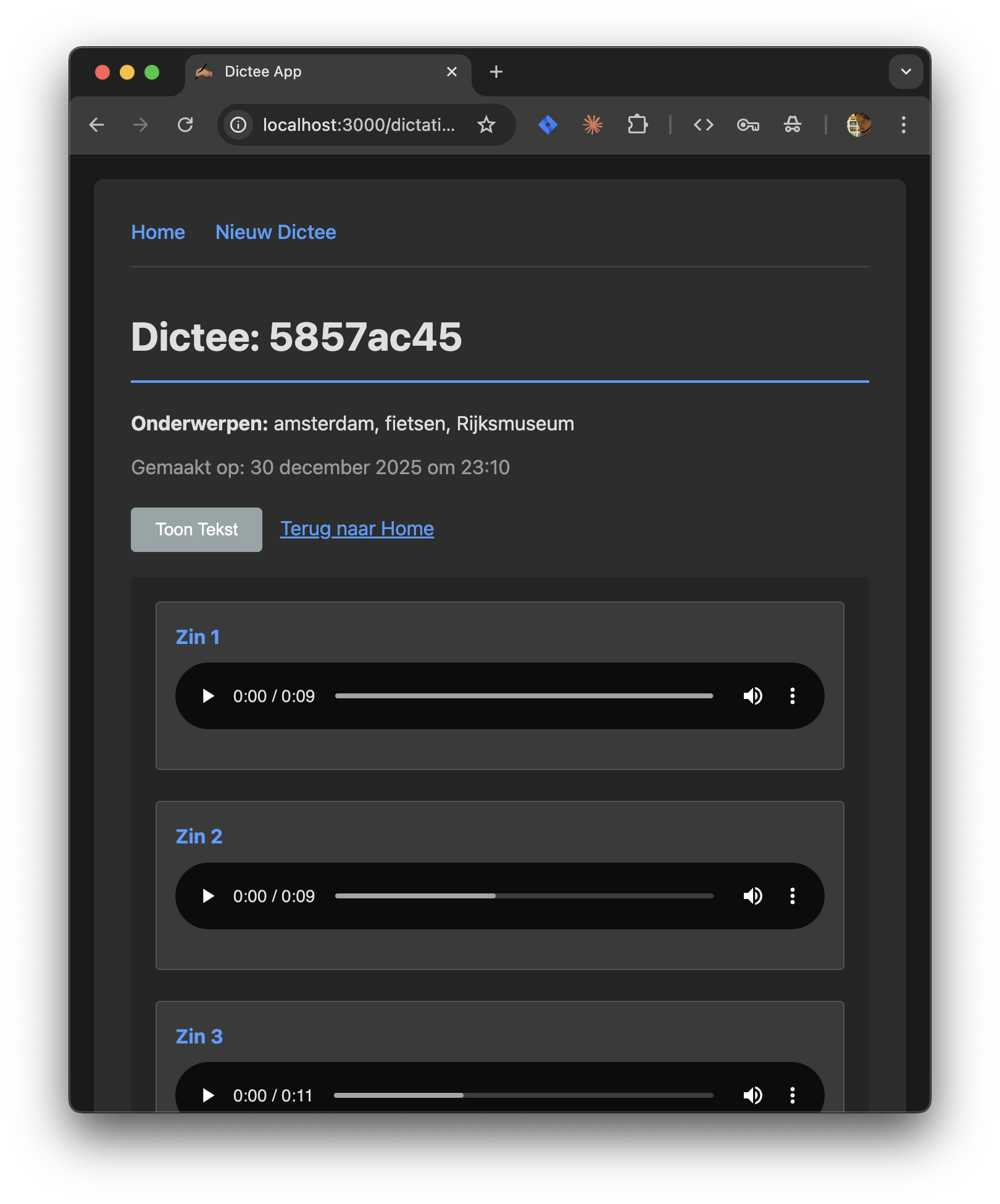 Diction webapp screenshot
